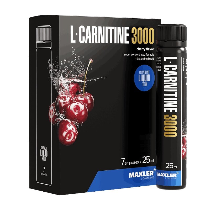Maxler Л-Карнитин 3000 жидкость Вишня 25 мл 7 шт