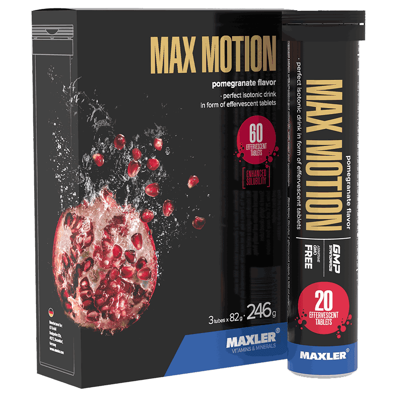 Maxler Max Motion Изотонический напиток таблетки шипучие Гранат 60 шт