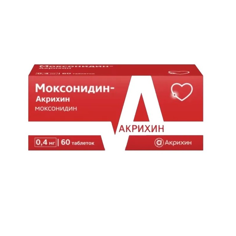 Моксонидин-Акрихин таблетки 0,4 мг 60 шт