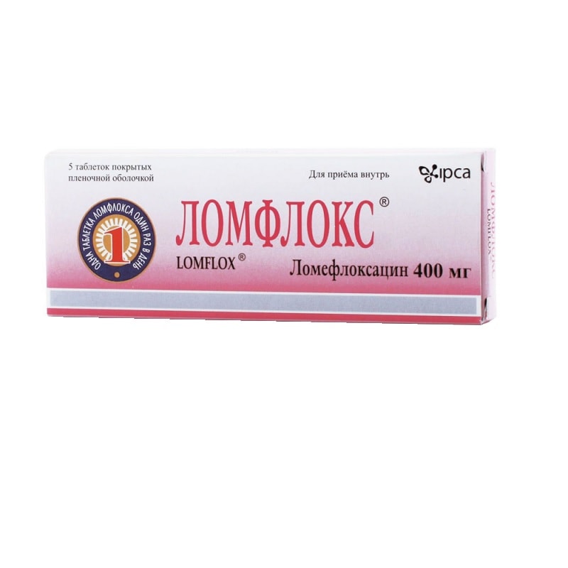 Ломфлокс 400 мг таблетки 5 шт