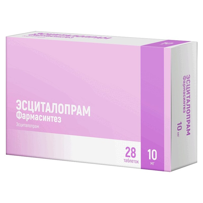 Эсциталопрам Фармасинтез таблетки 10 мг 28 шт