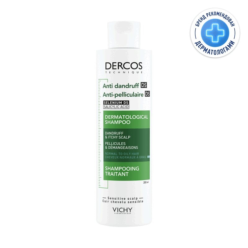 Vichy Dercos Шампунь от перхоти для жирной кожи головы 200 мл
