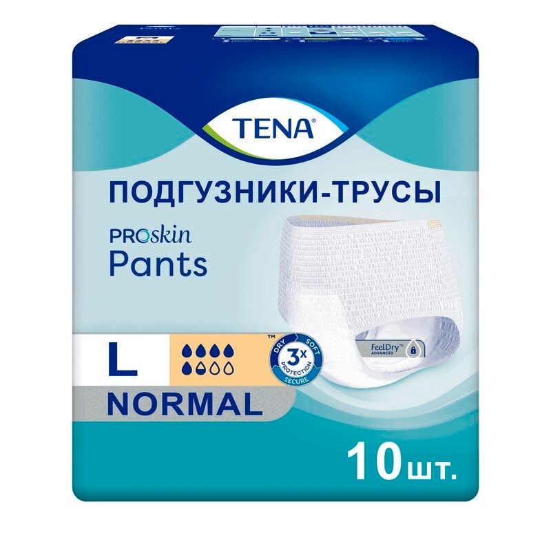 Tena Pants Normal Подгузники-трусы для взрослых размер L 10 шт