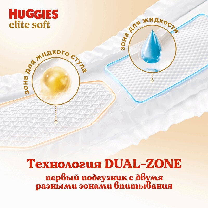 Huggies Elite Soft 3 Подгузники детские 5-9 кг 21 шт