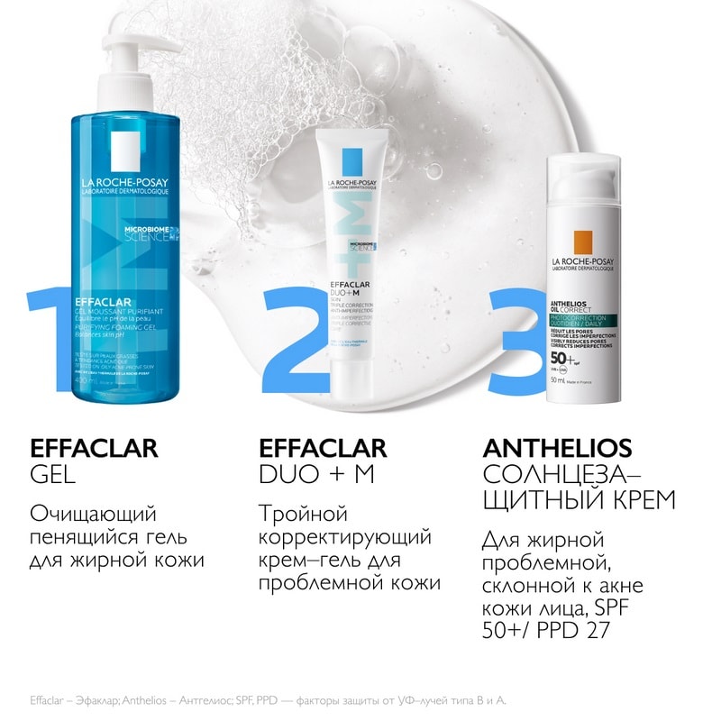 La Roche-Posay Effaclar Гель очищающий пенящийся для жирной проблемной кожи 400 мл