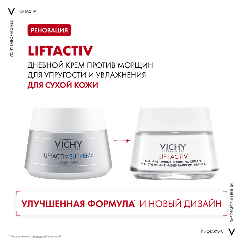 Vichy Liftactiv Крем дневной против морщин для упругости и увлажнения сухой кожи 50 мл