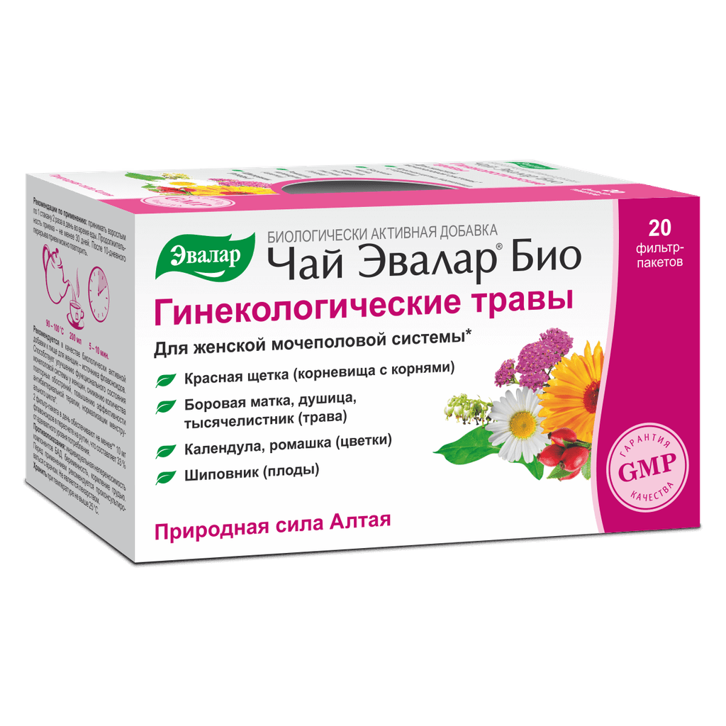 Эвалар Био Чай Гинекологические травы фильтр-пакеты 1,5 г 20 шт