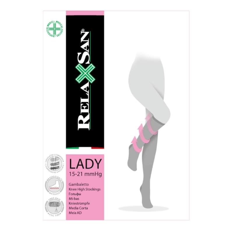 Relaxsan Lady Гольфы компрессионные Gambaletto 1 класс компрессии размер 4 Телесные