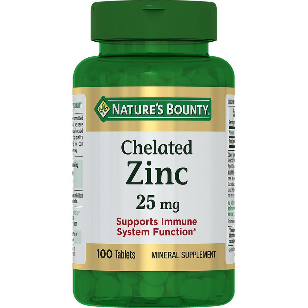 Nature's Bounty Хелат Цинка 25 мг таблетки 100 шт