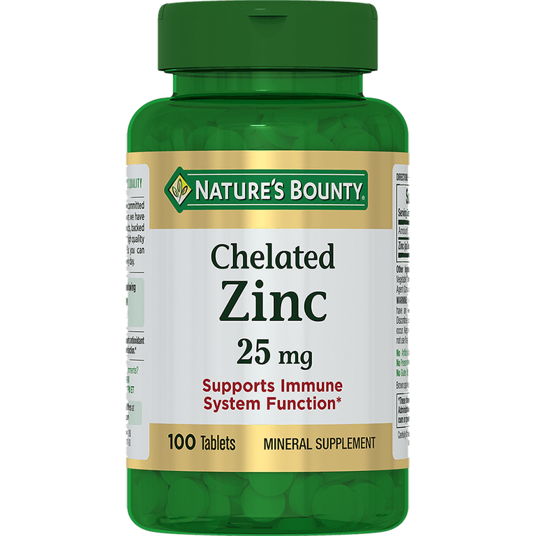 Nature's Bounty Хелат Цинка 25 мг таблетки 100 шт