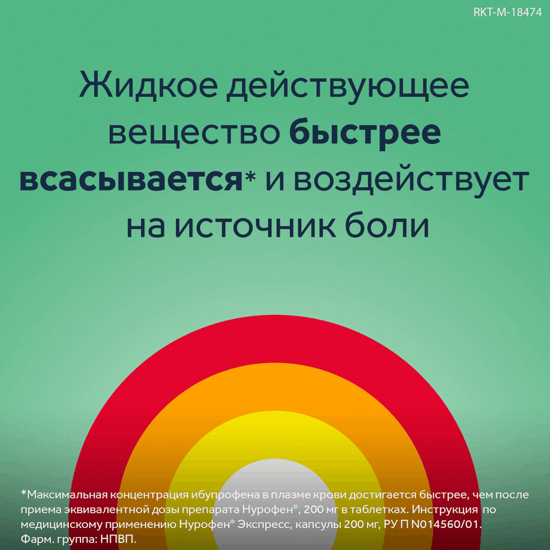 Нурофен Экспресс 200 мг капсулы 8 шт