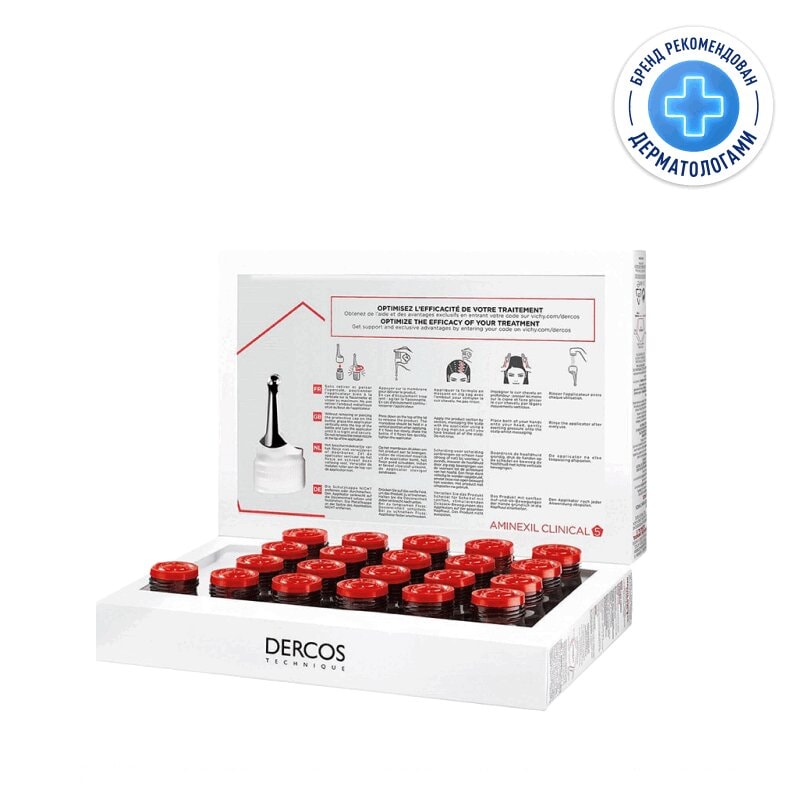 Vichy Dercos Aminexil Intensive 5 Средство комплексное против выпадения волос для женщин ампулы 21 шт
