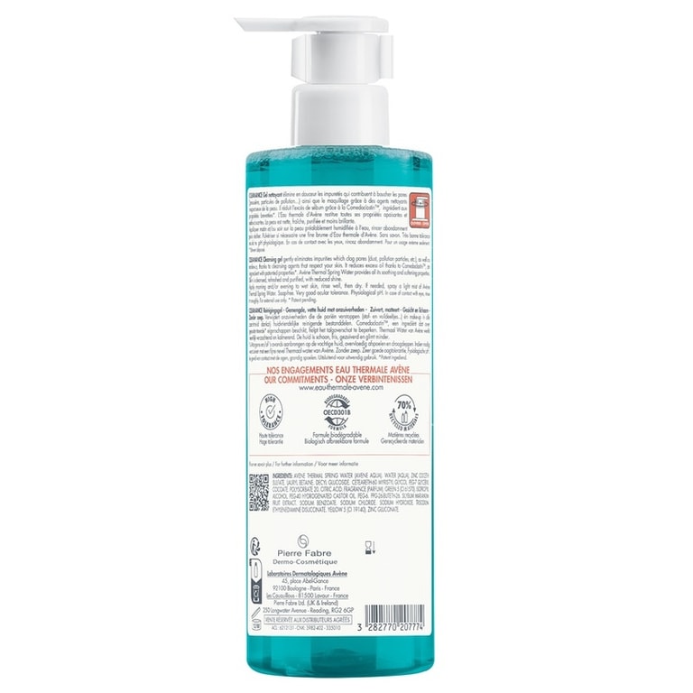 Avene Cleanance Гель очищающий для жирной или склонной к акне кожи лица и тела 400 мл