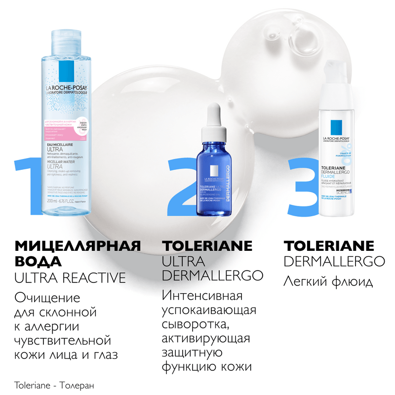 La Roche-Posay Toleriane Вода мицеллярная для чувствительной склонной к аллергии кожи 200 мл