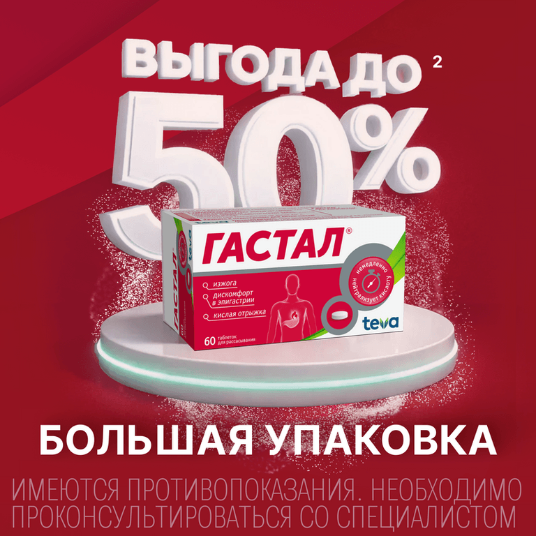 Гастал таблетки для рассасывания Мята 12 шт