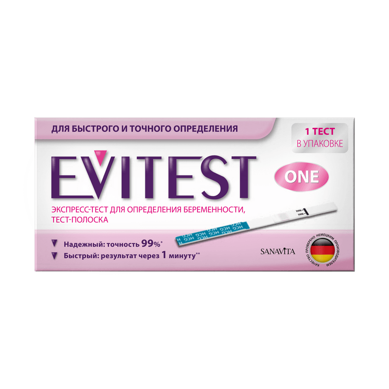 Evitest One Тест на беременность тест-полоска 1 шт