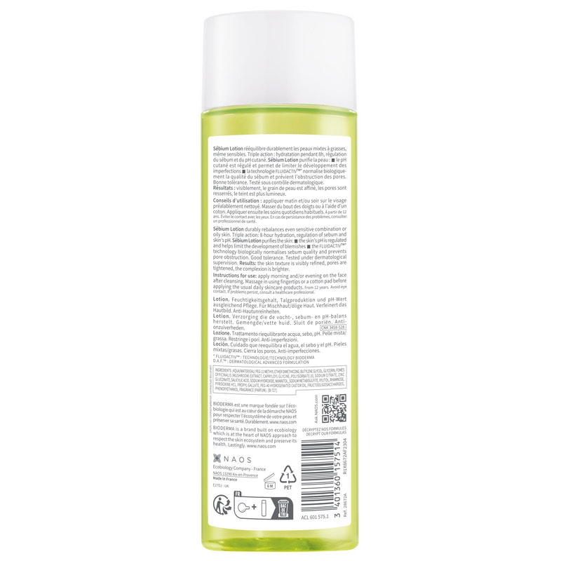 Bioderma Sebium Lotion Лосьон с салициловой кислотой для жирной и проблемной кожи 200 мл