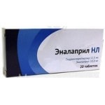 Эналаприл НЛ 12,5 мг+20 мг таблетки 20 шт