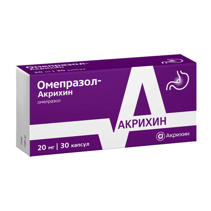 Омепразол-Акрихин 20 мг капсулы 30 шт