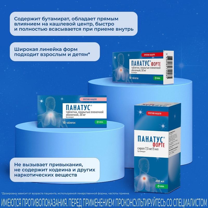 Панатус Форте 50 мг таблетки 10 шт