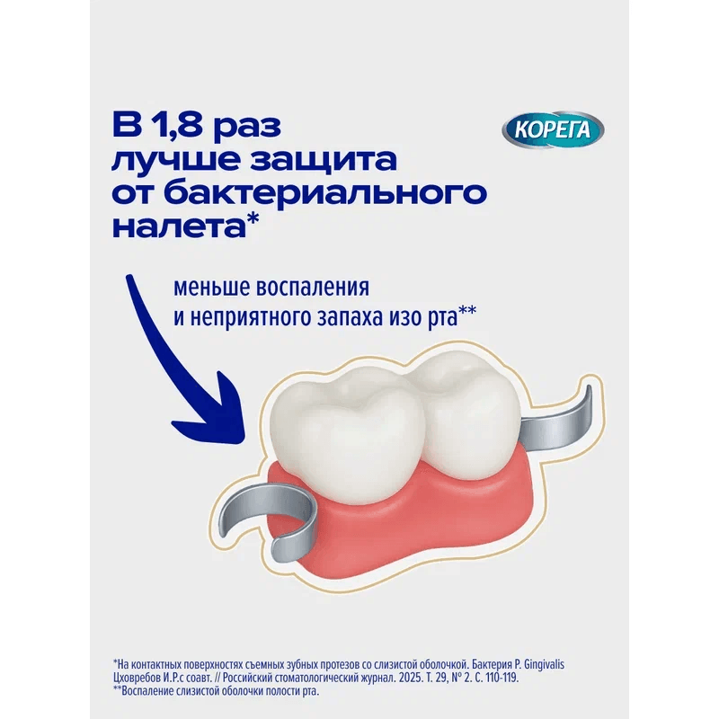 Корега Professional Комплексная защита Крем для фиксации зубных протезов 40 г