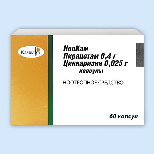 НооКам 400 мг+25 мг капсулы 60 шт