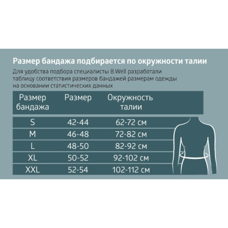 B.Well Care Бандаж на брюшную стенку W-425 размер ХL Белый
