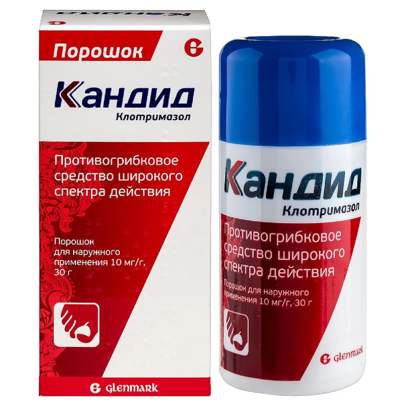 Кандид 10 мг/г порошок для наружного применения 30 г