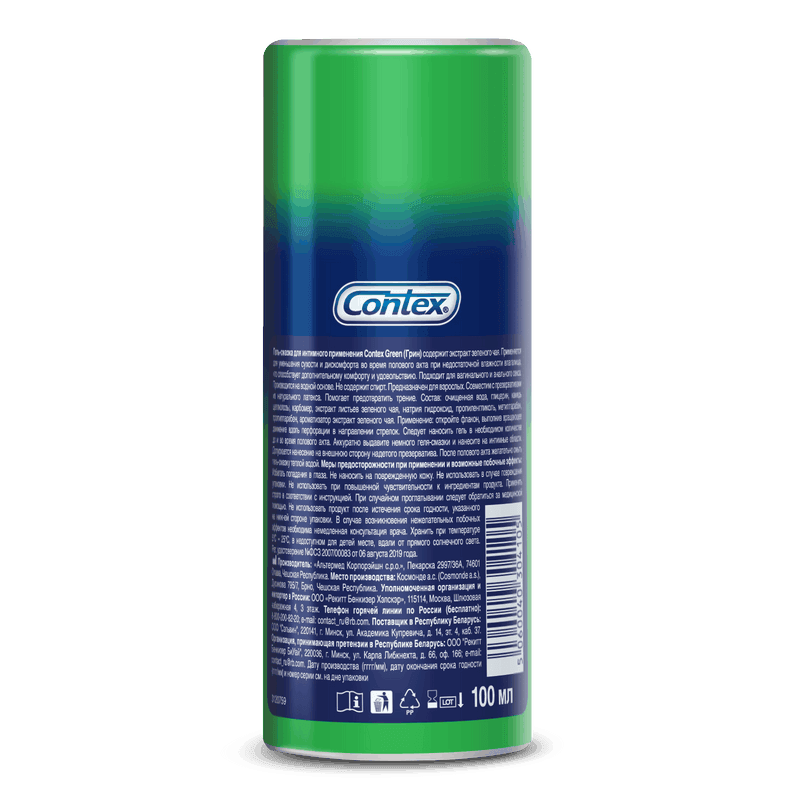 Contex Green Гель-смазка с экстрактом зеленого чая 100 мл