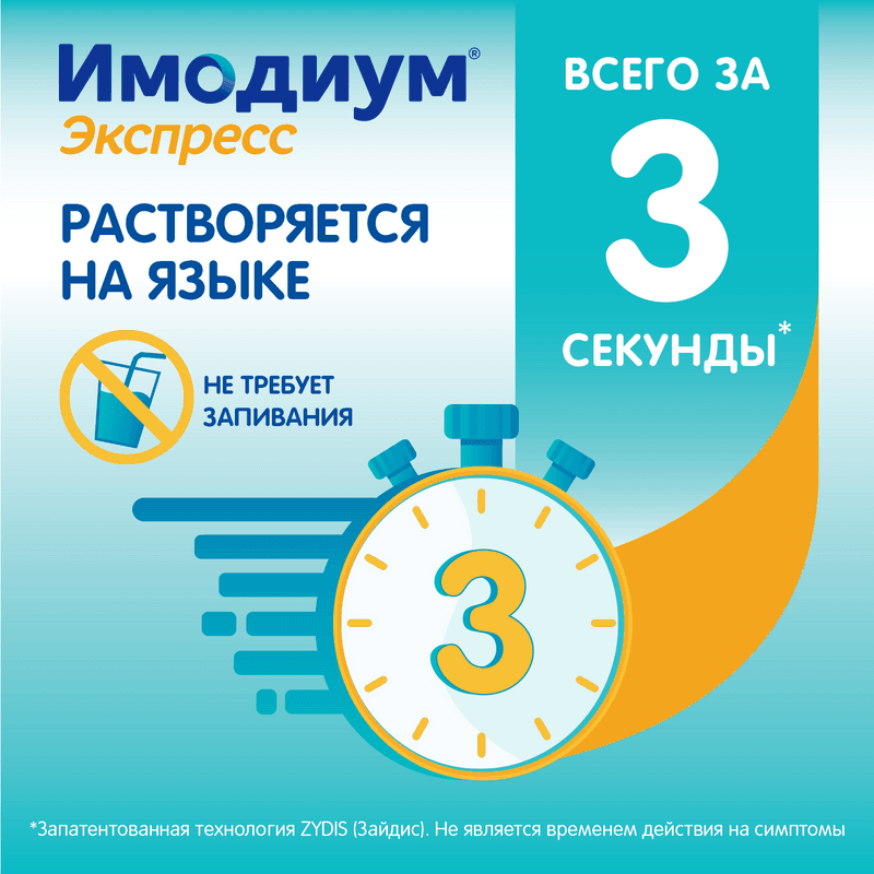 Имодиум Экспресс 2 мг таблетки диспергируемые Мята 20 шт