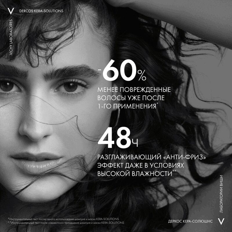 Vichy Dercos Kera-Solutions Экспресс-маска с комплексом про-кератин 200 мл