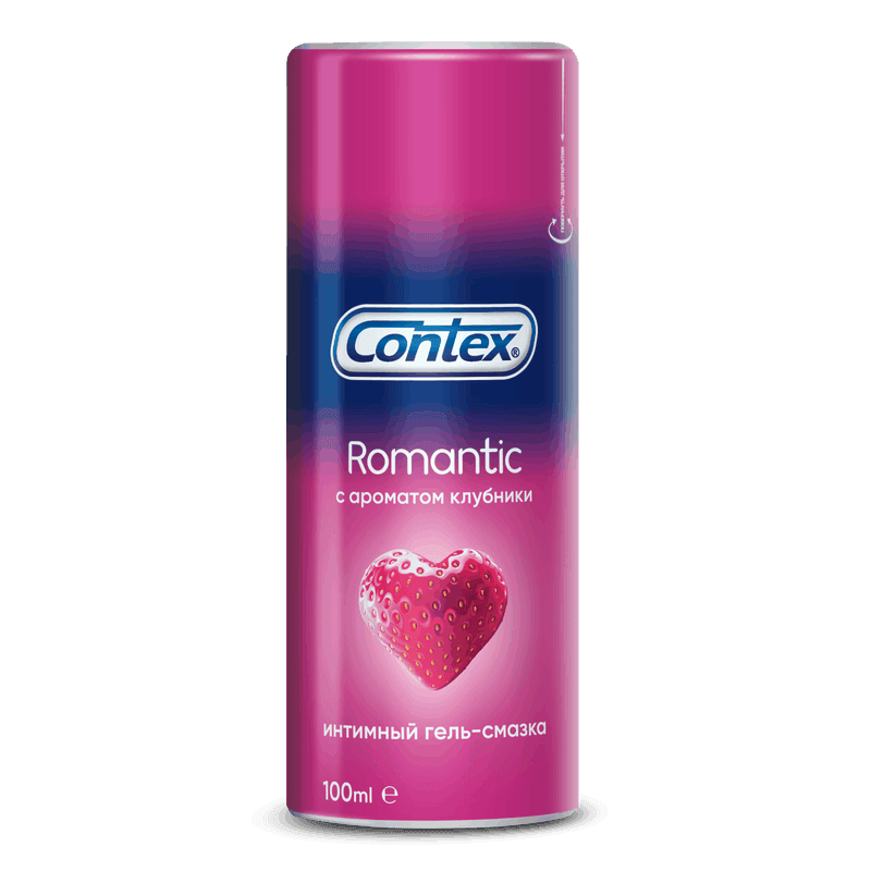 Contex Romantic Гель-смазка c ароматом клубники 100 мл