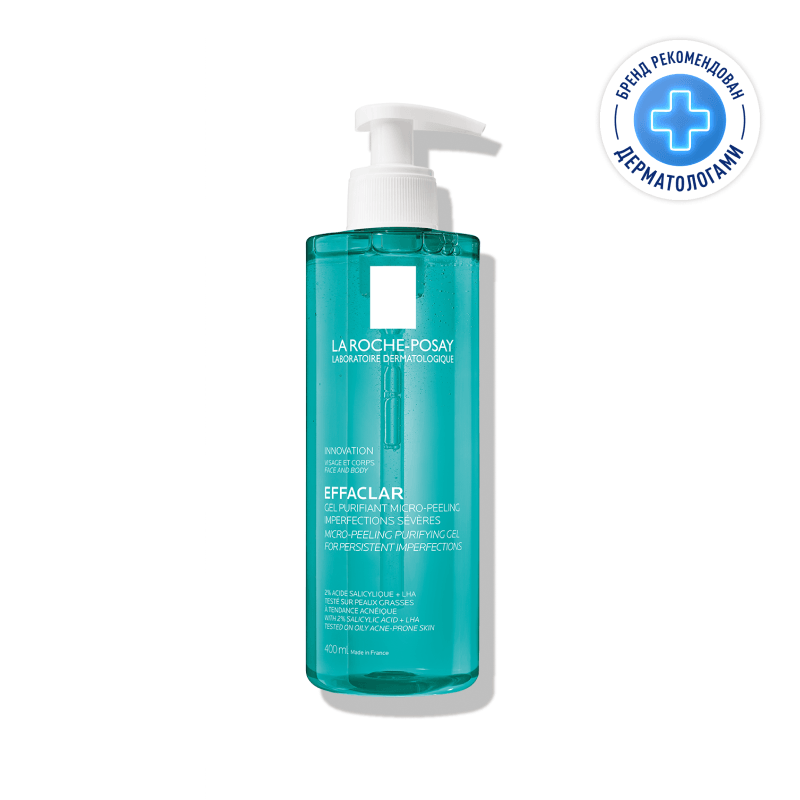 La Roche-Posay Effaclar Гель очищающий для проблемной кожи лица и тела микроотшелушивающий 400 мл
