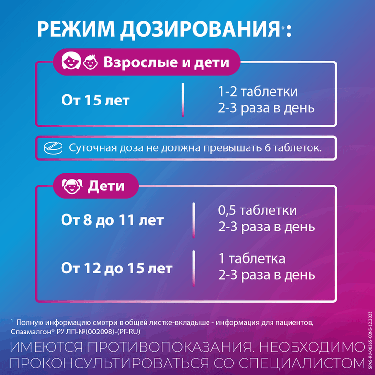 Спазмалгон таблетки 50 шт