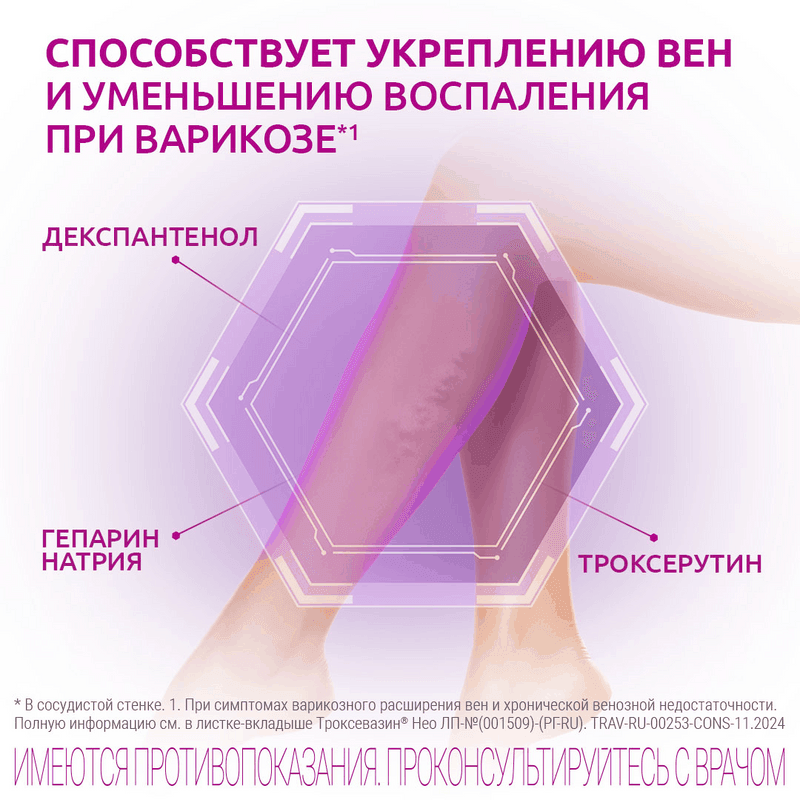 Троксевазин Нео гель для наружного применения 40 г