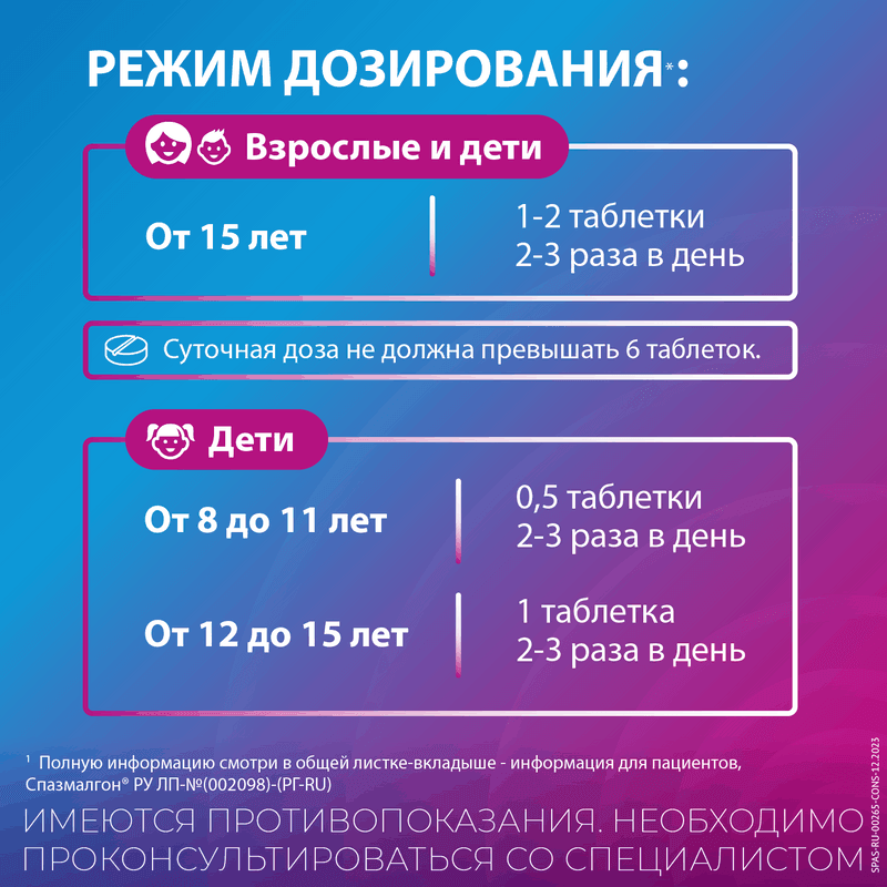 Спазмалгон таблетки 20 шт