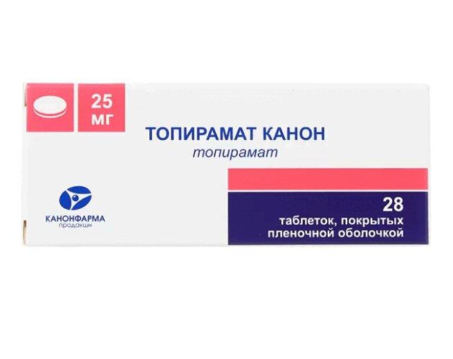 Топирамат Канон таблетки 25 мг 28 шт
