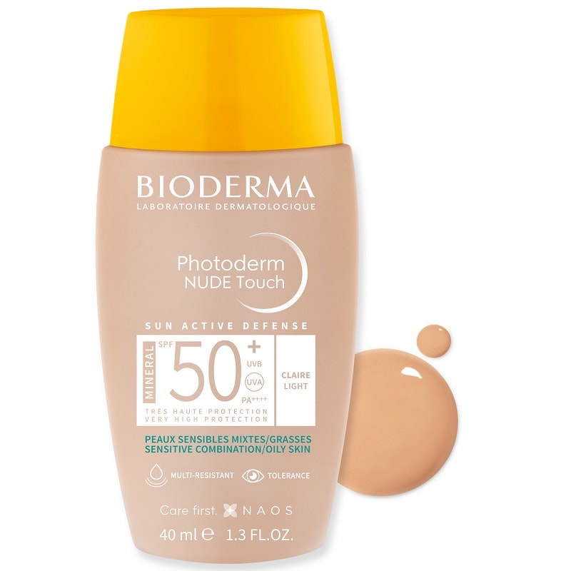 Bioderma Photoderm Флюид солнцезащитный SPF 50+ для жирной кожи Светлый тон 40 мл