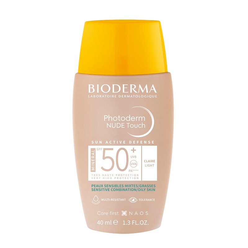Bioderma Photoderm Флюид солнцезащитный SPF 50+ для жирной кожи Светлый тон 40 мл