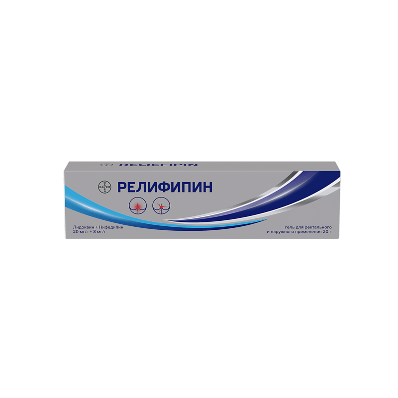 Релифипин 20 мг/г+3 мг/г гель для ректального и наружного применения 20 г