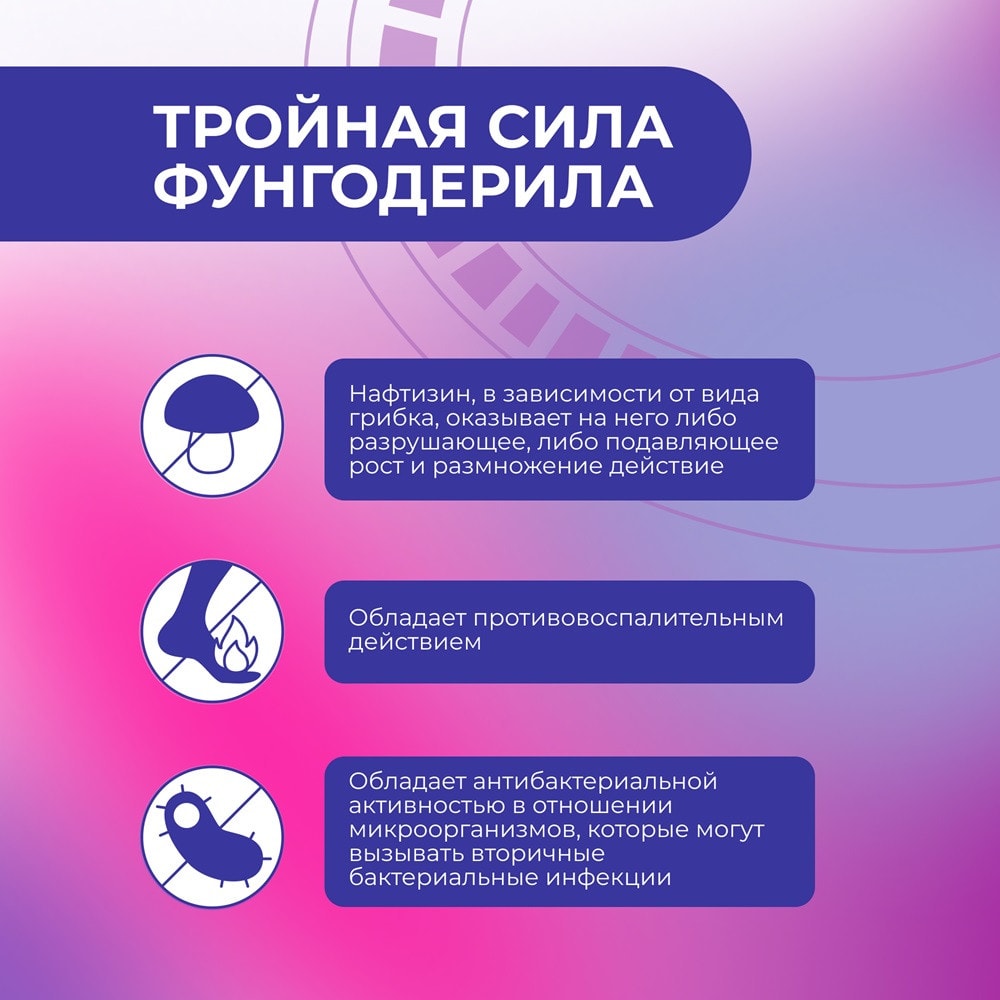 Фунгодерил 1% раствор для наружного применения 25 мл