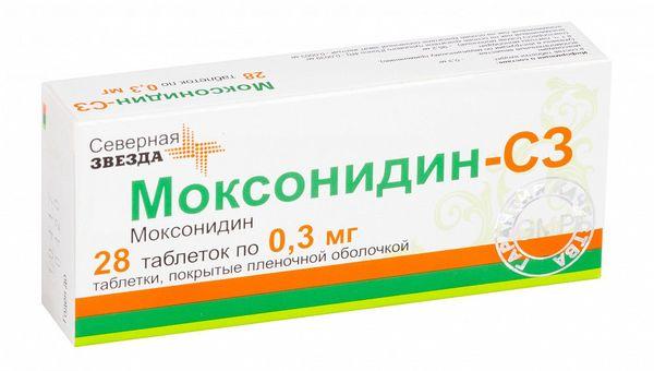 Моксонидин-СЗ таблетки 300 мкг 28 шт