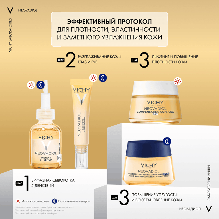 Vichy Neovadiol Дневной антивозрастной лифтинг-крем для сухой кожи лица уплотняющий в период пред-менопаузы 50 мл