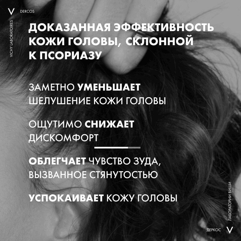 Vichy Dercos PSOlution Шампунь кераторегулирующий для кожи головы склонной к псориазу 200 мл