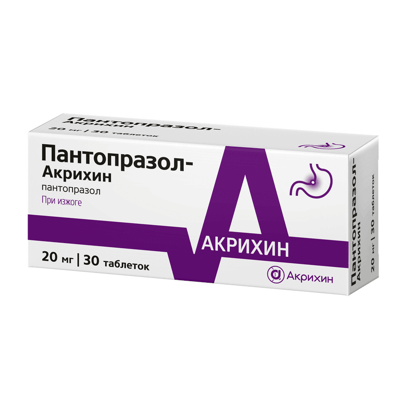 Пантопразол-Акрихин 20 мг таблетки 30 шт
