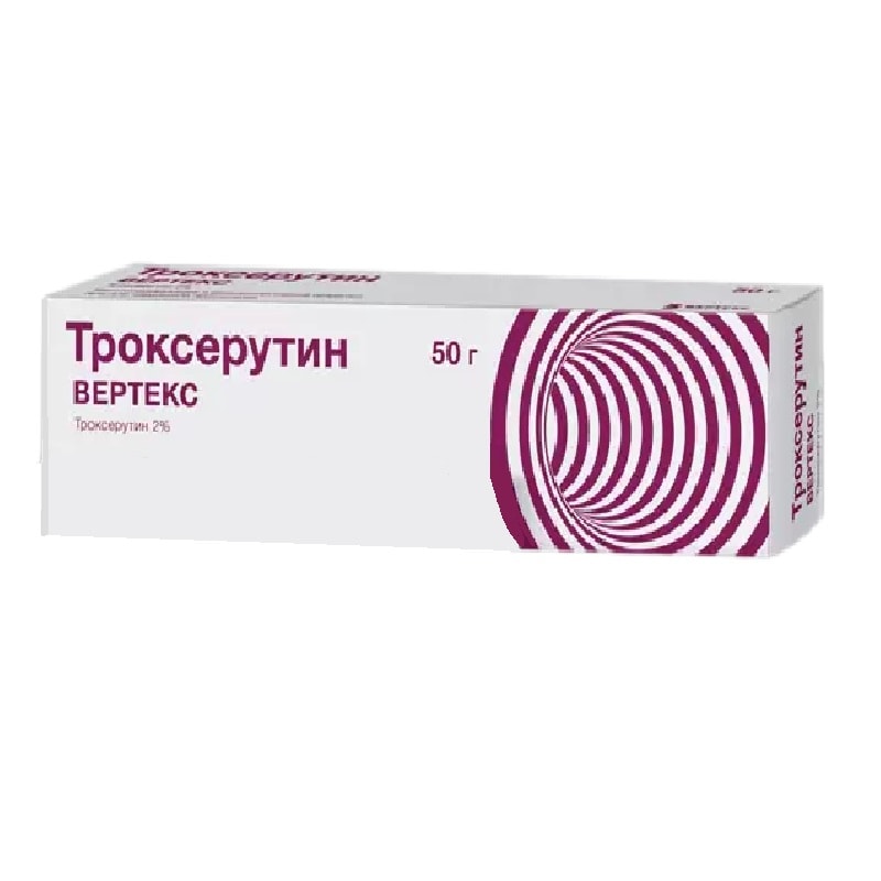Троксерутин-ВЕРТЕКС 2% гель для наружного применения 50 г