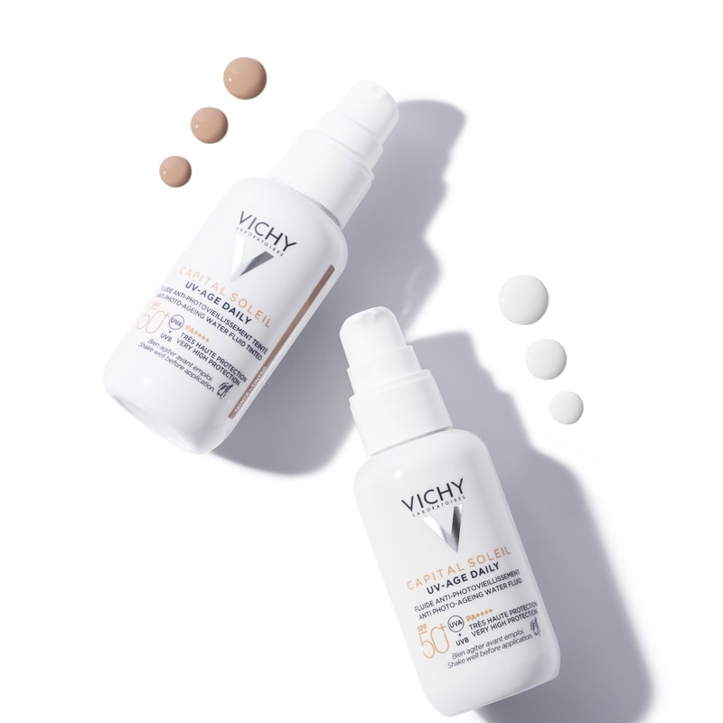 Vichy Capital Soleil UV-Age Daily Флюид для лица солнцезащитный невесомый тонирующий SPF 50+ 40 мл