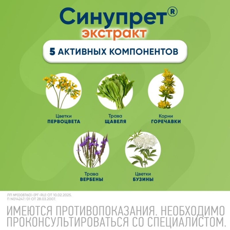 Синупрет Экстракт таблетки 20 шт