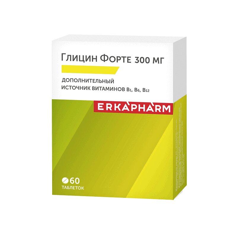Эркафарм Глицин Форте таблетки для рассасывания 300 мг 60 шт