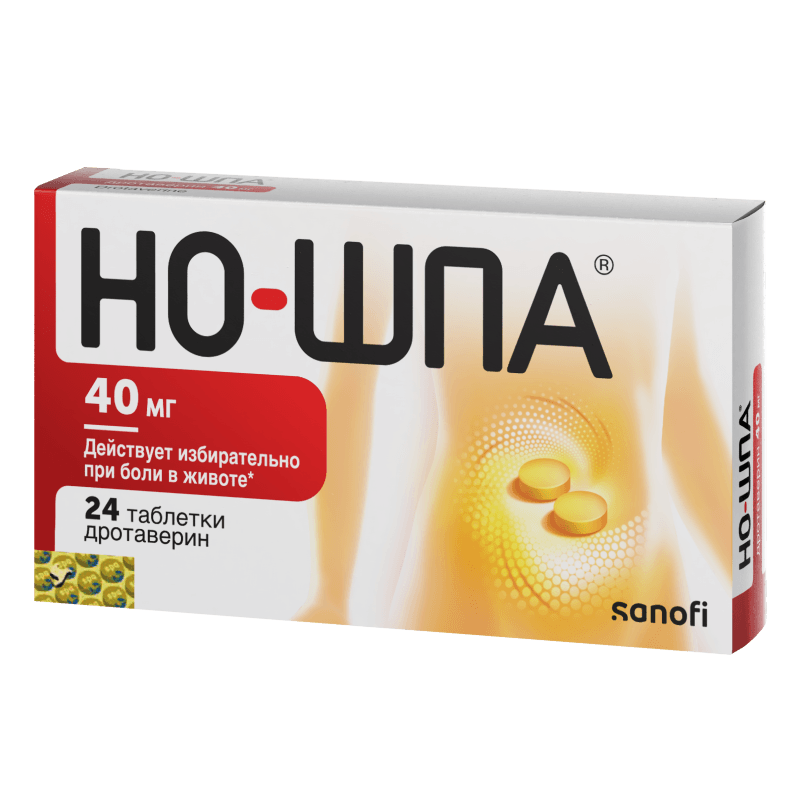 Но-шпа 40 мг таблетки 24 шт
